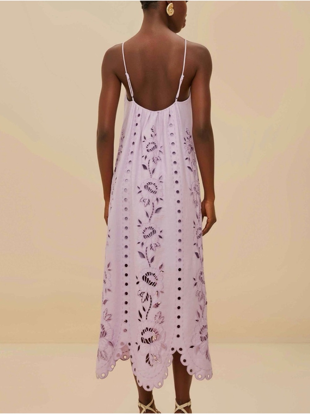 Farm Rio Lilac Richelieu Maxi Dress - Picture 4 of 4